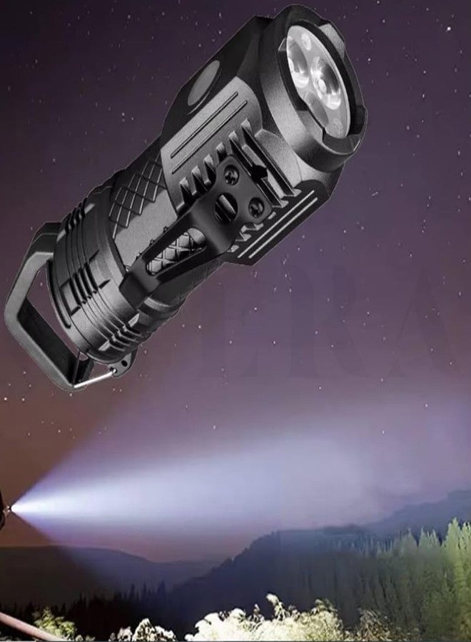 Overa Strong Rechargeable Long-Range Portable Mini Flashlight Super Bright Fixed Focus with Strong Outdoor Multi-Function Light, Zoom Torch, Firm Convenient Lightweight Strong Brightness Torch Light. - Image 1